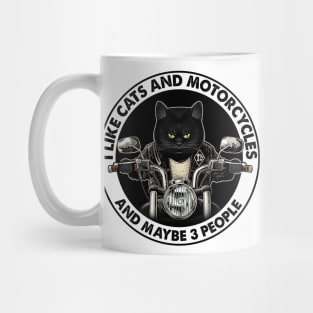 I Like Cats And Motorcycle Personalized Mug